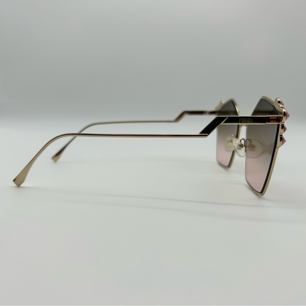 Fendi CAT EYE FF 0261/S gold/brown pink shaded (000/53) Sunglasses New box cloth - Picture 10 of 14